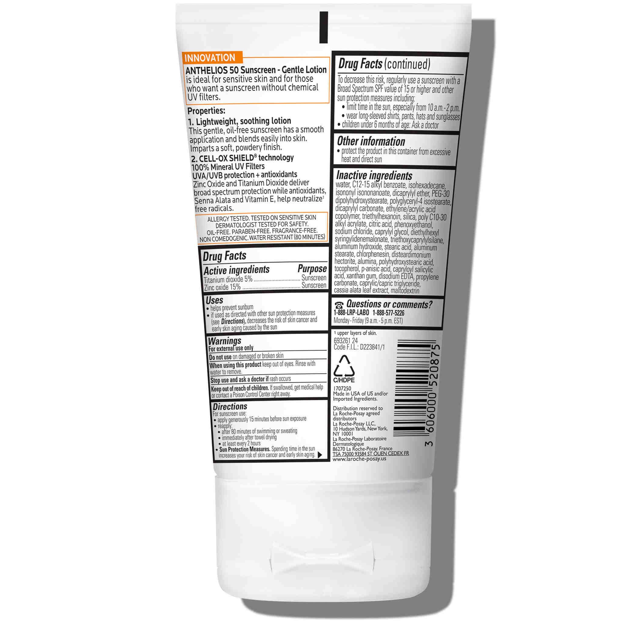 Anthelios SPF 50 Gentle Lotion Mineral Sunscreen - Image 4