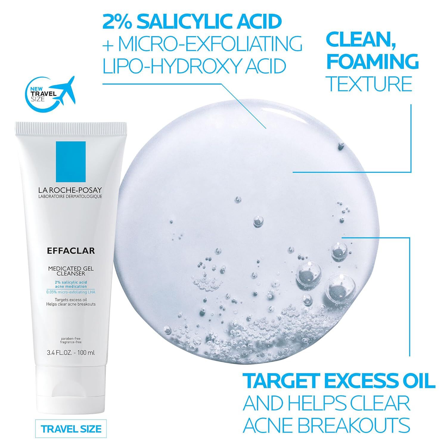 Effaclar Medicated Acne Cleanser & Toleriane Double Repair Matte Moisutrizer Travel Set - Image 5