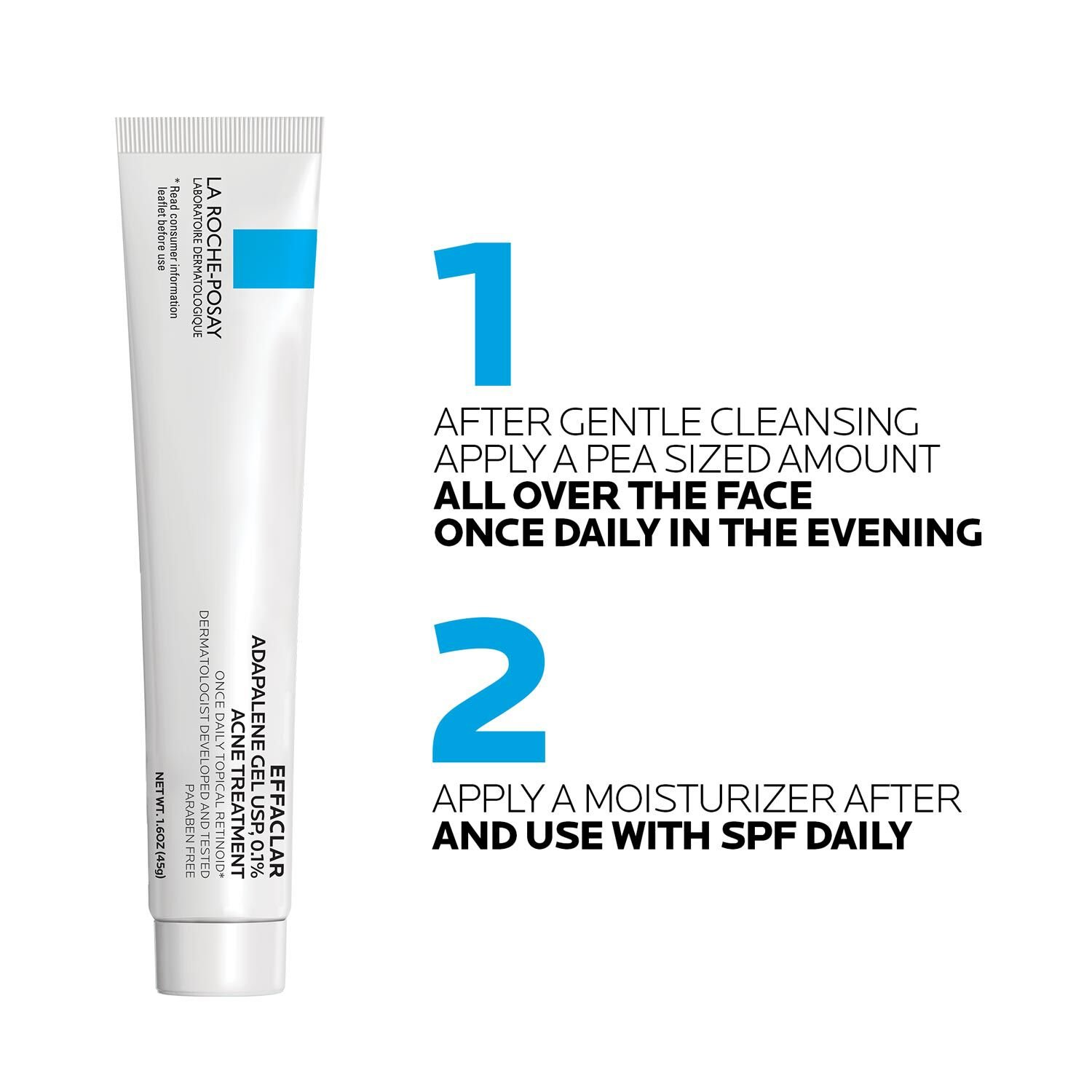 Effaclar Adapalene Gel 0.1% Topical Retinoid For Acne - Image 6