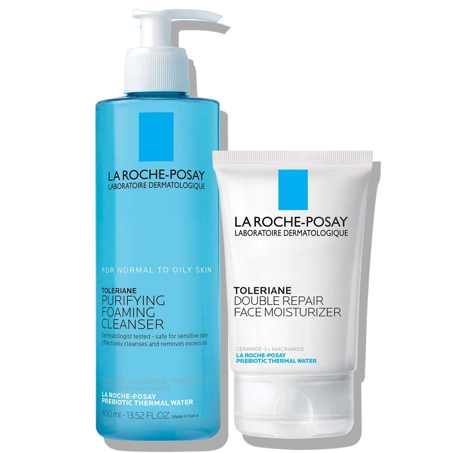Toleriane Purifying Foaming Cleanser & Toleriane Double Repair Face Moisturizer - Image 1