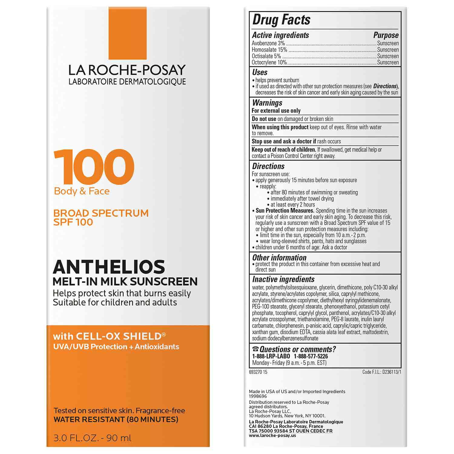 Anthelios Melt-In Milk Sunscreen for Face & Body SPF 100 - Image 3