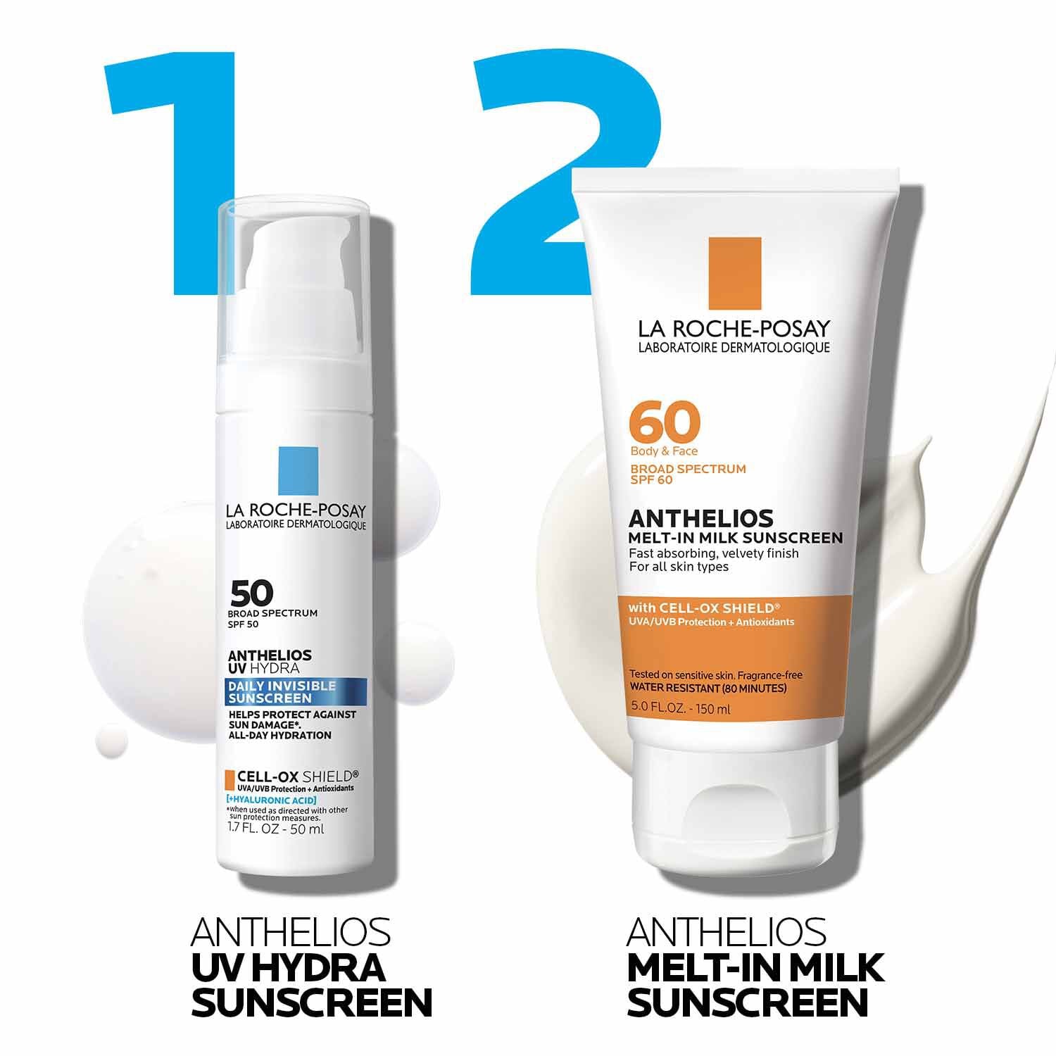 Anthelios UV Hydra SPF 50 & Melt-in Milk SPF 60 Sunscreen Set - Image 2